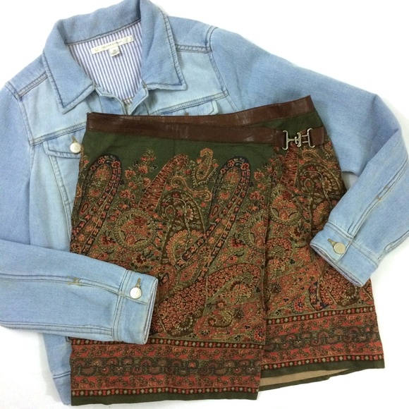 Ralph Lauren Blue Label Dresses & Skirts - Vintage Ralph Boho Wrap Skirt Size 2 Skirt Green